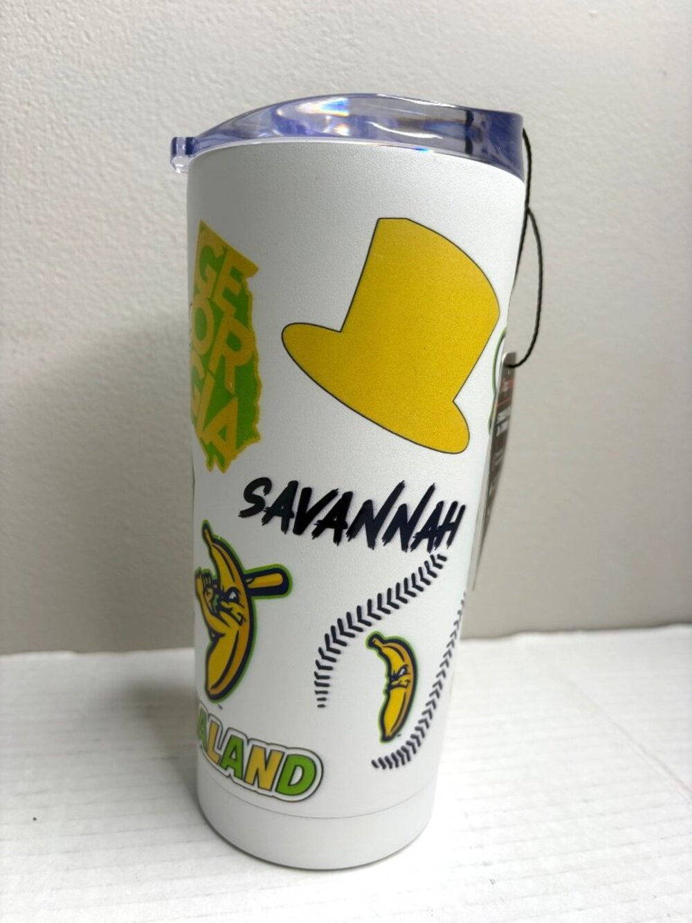 Savannah Bananas 20oz Stainless Steel Tumbler Lid Insulated Hot Cold Mug Coffee